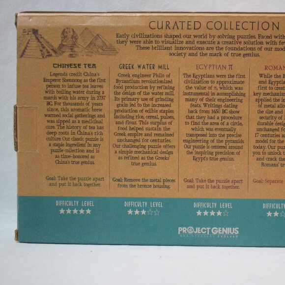 NIB 2019 True Genius Ancient Treasures 5 Wood and Metal Brainteaser Puzzles - Picture 4 of 5